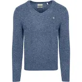 Gant Pullover Col-V Wool Blend Bleu taille XXL