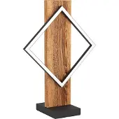 Eglo Lampe de table design Boyal noir avec bois foncé