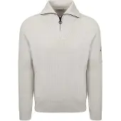 Suitable Pull Demi-Zip Tias Cooldry Knit Greige