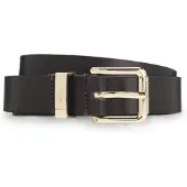HUGO Ceinture en cuir italien avec boucle nœud dorée