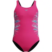 Speedo Placement Muscleback Swimsuit Rose 13-14 Years Fille
