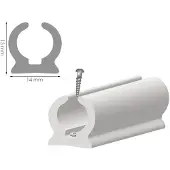 Tessilmare Pvc Gutter 4 M Argenté