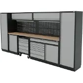 HBM système d'atelier modulaire 13 pièces, noir, gris
