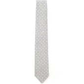 BOSS Cravate en soie et lin à motif pois jacquard