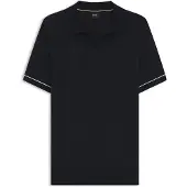 BOSS Polo en maille de coton mélangé à rayure horizontale