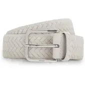 BOSS Ceinture en cuir suédé tressé avec boucle logotée