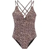 LASCANA Maillot de bain noisette / noir / blanc