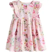 Next Robe crème / vert pastel / violet / rose ancienne