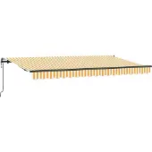 vidaXL Store rétractable jaune 400 x 200 cm Tissu