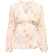 ONLY Maternity Chemisier 'OLMBeli' marron / jaune / blanc