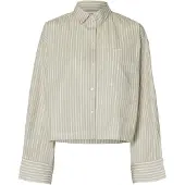 Selected Chemisier 'SLFASTHA' beige foncé / blanc