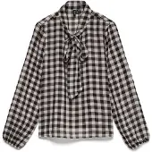 Vero Moda Chemisier 'VMSia' gris / noir / blanc