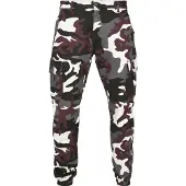Urban Classics Pantalon cargo gris / lie de vin / noir / blanc