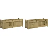 vidaXL Jardinières 2 pcs bois de pin imprégné