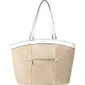 Usha Cabas beige foncé / blanc