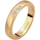 Elli DIAMONDS Bague 'Lab grown diamonds' or