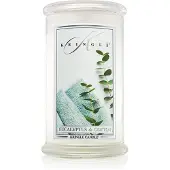 Kringle Candle Eucalyptus & Cotton bougie parfumée 624 g