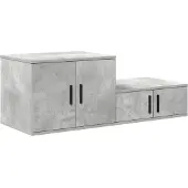 vidaXL Armoire de rangement Gris béton 118 x 41 x 40 cm