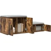 vidaXL Armoire de rangement Chêne fumé 108 x 41 x 40 cm