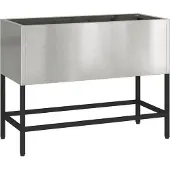 vidaXL Planteur de jardin surélevé Argent 60 x 26 x 45 cm Acier inoxydable
