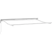 vidaXL Cadre d'auvent réglable, blanc, 3,5 x 2 m, acier