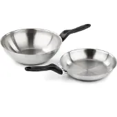 Barazzoni 278109032, Poêle + casserole, Noir, Argent