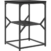 vidaXL Table d'appoint noire imitation chêne 41 x 40 x 60 cm