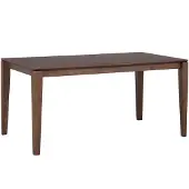 Beliani Table De Repas Lottie Imitation Bois Bois Foncé