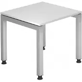 Hjh OFFICE PRO JS08 höhenverstellbarer Schreibtisch weiß rechteckig