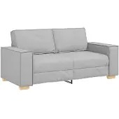 vidaXL Canapé 2 places gris nuage 180x78x84 cm Tissu