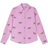 Lola Casademunt Chemisier noisette / rose clair / noir