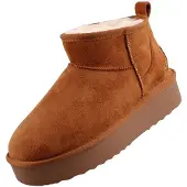 Dockers par Gerli : Bottines doublées pour femmes, couleur marron, style décontracté