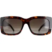 HUGO BOSS Lunettes de soleil en bio-acétate Havana avec garnitures en métal emblématiques