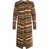 Usha Cardigan 'Carnea' bleu marine / jaune / olive / rouge