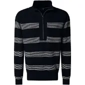 Pierre Cardin Pull-over bleu foncé / gris