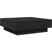 vidaXL Table basse noire 90x90x28 cm Bois composite