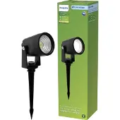 Philips Spots/projecteurs d'extérieur Reuel, 1,5 W, noir, plastique, IP44, III, éclairage contemporain, jardin, terrasse