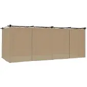 vidaXL Pavillon avec rideaux Taupe 6x3 m acier