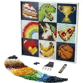 LEGO 21226 Art Projet artistique commun, décoration murale en toile, kit de bricolage pour adultes et enfants, jouet créatif et cadeau