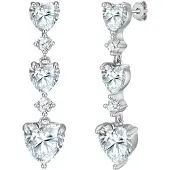 Yokoamii Boucles d'oreilles argent / transparent