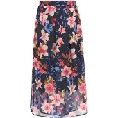 Usha Jupe bleu marine / olive / magenta / blanc