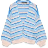 Vero Moda Cardigan 'VMMaybe' beige / bleu / bleu clair