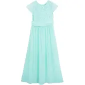 Bonprix Robe en mousseline avec dentelle