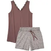 Bonprix Pyjashort avec dentelle