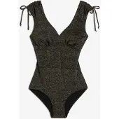 Bonprix Maillot 1 pièce sculptant brillant, maintien léger