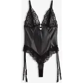 Bonprix Body effet wetlook avec porte-jarretelles amovible