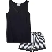 Bonprix Pyjashort avec fine bordure dentelle
