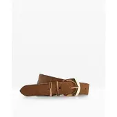 Bonprix Ceinture en cuir avec boucle en métal brillant