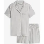 Bonprix Pyjashort avec chemise boutonnée