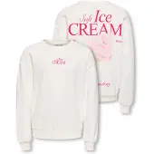 ONLY GIRLS Sweat-shirt 'KOGPhilea' beige / rose / rose clair / blanc cassé